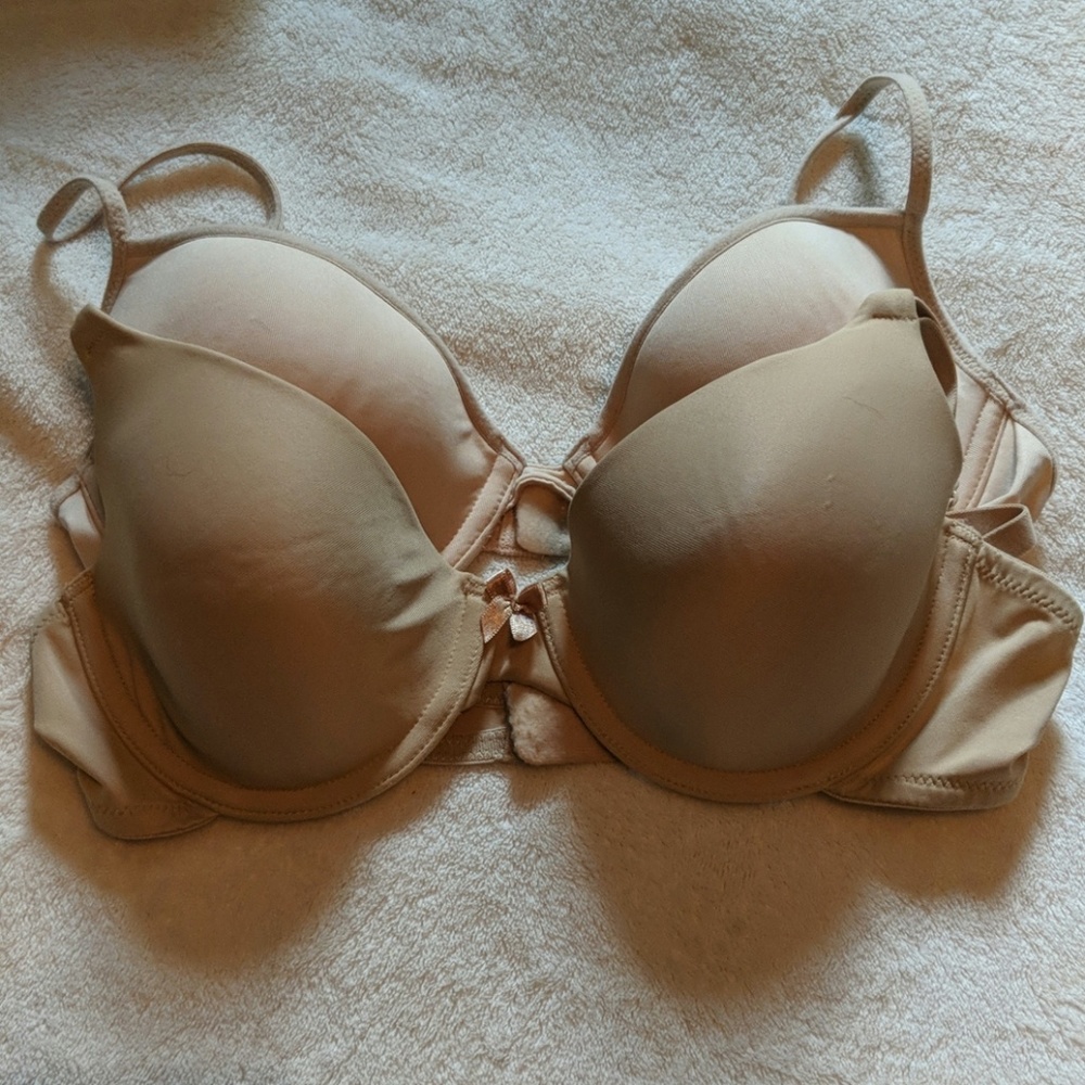 Two, nude, 34b bras.
